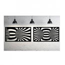 VivaTechnix Set 2 decoratiuni perete Krodesign Spiral, negru, 25 x 45 x 1.5 cm
