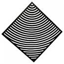 VivaTechnix Decoratiune perete Krodesign Square Spiral, Lungime diagonala 50 cm, negru