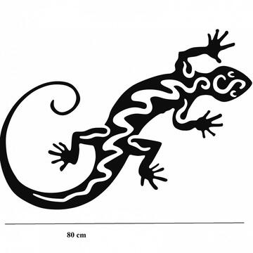 VivaTechnix Decoratiune perete Krodesign Lizard, Lungime 60 cm, Negru