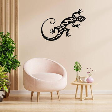 VivaTechnix Decoratiune perete Krodesign Lizard, Lungime 60 cm, Negru