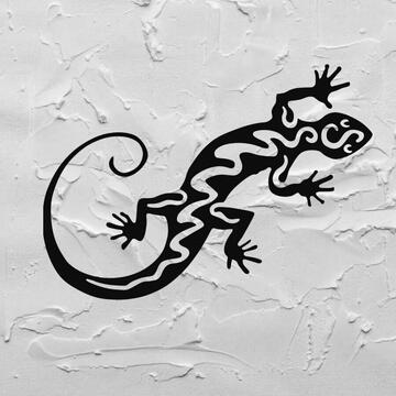 VivaTechnix Decoratiune perete Krodesign Lizard, Lungime 60 cm, Negru