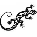 VivaTechnix Decoratiune perete Krodesign Lizard, Lungime 60 cm, Negru