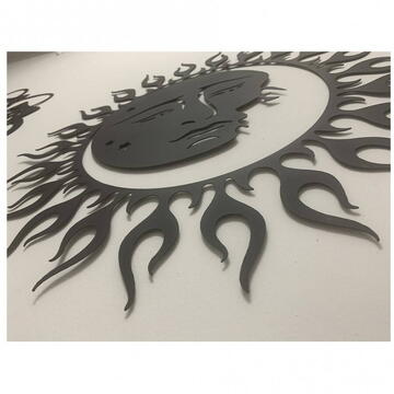 VivaTechnix Decoratiune perete Krodesign Sun Moon, diametru 60 cm, negru