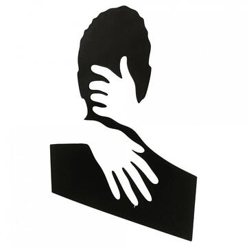 VivaTechnix Decoratiune perete Krodesign Man Silhouette 2, lungime 48x41 cm, negru