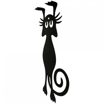 VivaTechnix Decoratiune perete Krodesign Funny Cat, lungime 52 cm, negru