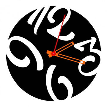 VivaTechnix Ceas de perete metalic Krodesign KRO-1095, diametru 50 cm, negru