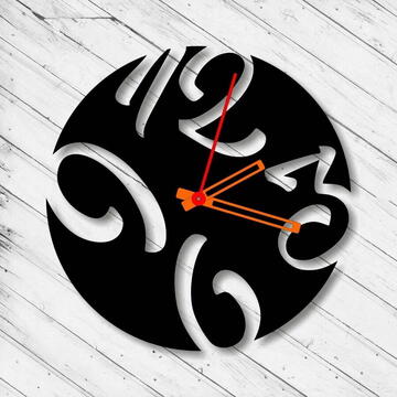 VivaTechnix Ceas de perete metalic Krodesign KRO-1095, diametru 50 cm, negru