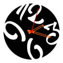 VivaTechnix Ceas de perete metalic Krodesign KRO-1095, diametru 50 cm, negru