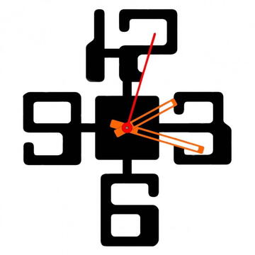 VivaTechnix Ceas de perete metalic Krodesign KRO-1096, diametru 50 cm, negru