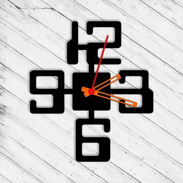 VivaTechnix Ceas de perete metalic Krodesign KRO-1096, diametru 50 cm, negru