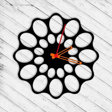 VivaTechnix Ceas de perete metalic Krodesign KRO-1094, diametru 50 cm, negru