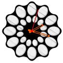 VivaTechnix Ceas de perete metalic Krodesign KRO-1094, diametru 50 cm, negru