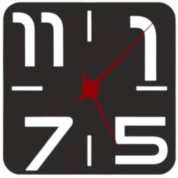 VivaTechnix Ceas de perete metalic Krodesign Square KRO-1164, dimensiune 50x50 cm, negru