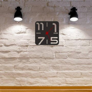 VivaTechnix Ceas de perete metalic Krodesign Square KRO-1164, dimensiune 50x50 cm, negru