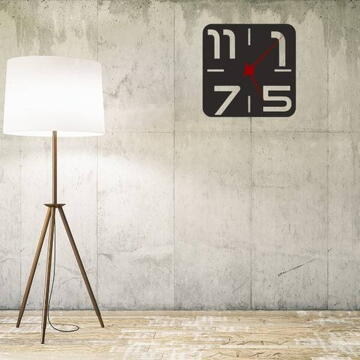 VivaTechnix Ceas de perete metalic Krodesign Square KRO-1164, dimensiune 50x50 cm, negru