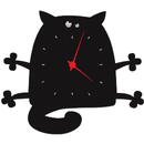 VivaTechnix Ceas de perete metalic Krodesign Cat KRO-1158, diametru 50 cm, negru