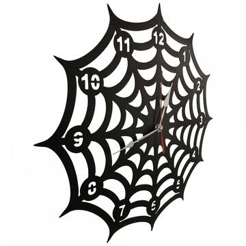 VivaTechnix Ceas de perete metalic Krodesign Spider, diametru 50 cm, negru