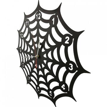 VivaTechnix Ceas de perete metalic Krodesign Spider, diametru 50 cm, negru
