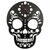 VivaTechnix Ceas de perete metalic Krodesign Skull, diametru 45 cm, negru