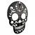 VivaTechnix Ceas de perete metalic Krodesign Skull, diametru 45 cm, negru