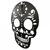 VivaTechnix Ceas de perete metalic Krodesign Skull, diametru 45 cm, negru