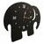 VivaTechnix Ceas de perete metalic Krodesign Elephant, diametru 70 cm, negru