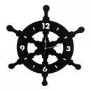 VivaTechnix Ceas de perete metalic Krodesign Rudder, diametru 70 cm, negru