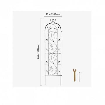 VivaTechnix Suport pentru plante agatatoare, 38 x 152 cm, Otel