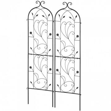 VivaTechnix Set 2 suporturi pentru plante agatatoare, 38 x 152 cm, Otel