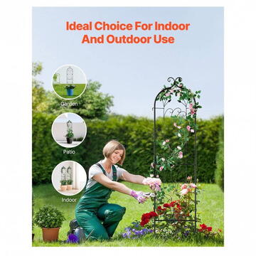 VivaTechnix Set 2 suporturi pentru plante agatatoare, 38 x 152 cm, Otel