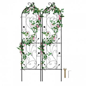 VivaTechnix Set 2 suporturi pentru plante agatatoare, 38 x 152 cm, Otel