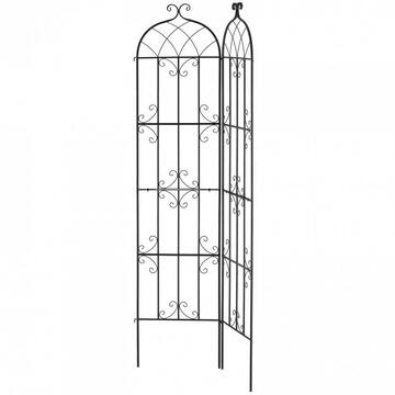 VivaTechnix Set 2 suporturi pentru plante agatatoare, 51 x 180 cm, Otel, Diametru teava 10 mm