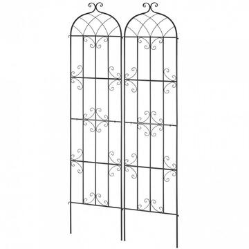 VivaTechnix Set 2 suporturi pentru plante agatatoare, 51 x 180 cm, Otel, Diametru teava 10 mm