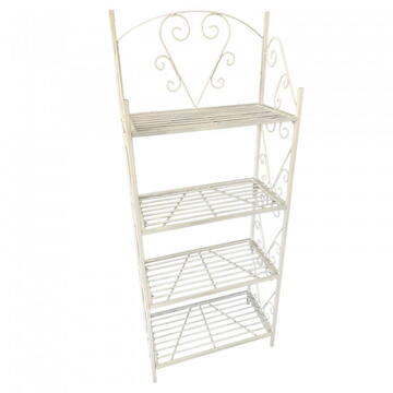 Suport pentru flori Vivatechnix VMD-1060 Alb, 60x30x155 cm, 3 polite, demontabil