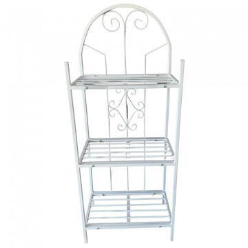 Suport pentru flori Vivatechnix VMD-1061 Alb, 50x30x125 cm, 3 polite, demontabil