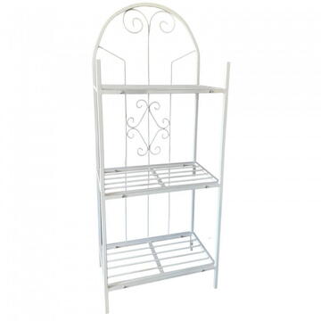 Suport pentru flori Vivatechnix VMD-1061 Alb, 50x30x125 cm, 3 polite, demontabil