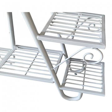 Suport pentru flori Vivatechnix VMD-1065, Alb, 81x22x77 cm, 5 polite