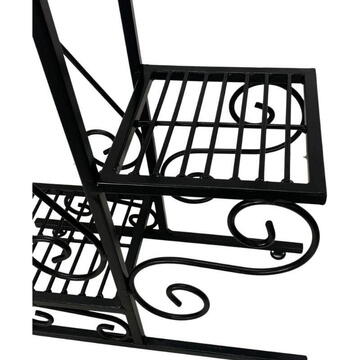 Suport pentru flori Vivatechnix VMD-1074, Negru, 50x22x105 cm, picioare reglabile
