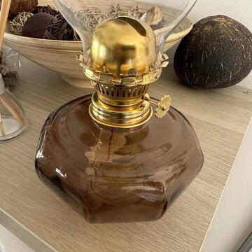 Lampa cu gaz lampant Vivatechnix TR-1019, sticla maro