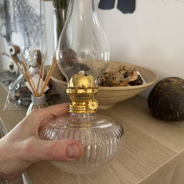 Lampa cu gaz lampant Vivatechnix TR-1016, sticla transparenta