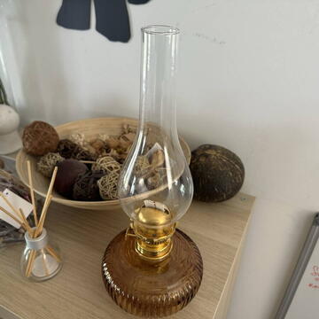 Lampa cu gaz lampant Vivatechnix TR-1014, sticla maro