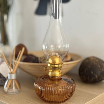 Lampa cu gaz lampant Vivatechnix TR-1014, sticla maro