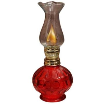Mini Lampa cu gaz Vivatechnix Kutulu TR-1012R, inaltime 20 cm, rosu, abajur de sticla
