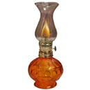 Mini Lampa cu gaz Vivatechnix Kutulu TR-1012P, inaltime 20 cm, portocalie, abajur de sticla