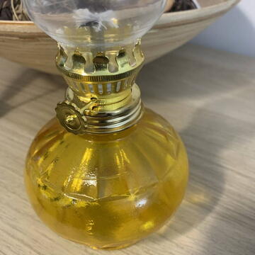 Mini Lampa cu gaz Vivatechnix Kutulu TR-1012G, inaltime 20 cm, galben, abajur de sticla