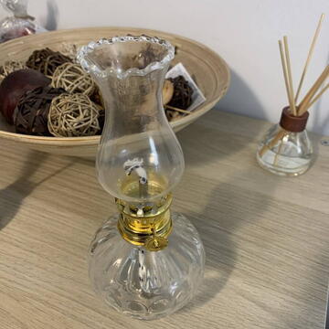 Mini Lampa cu gaz Vivatechnix Kutulu TR-1012, inaltime 20 cm, abajur de sticla