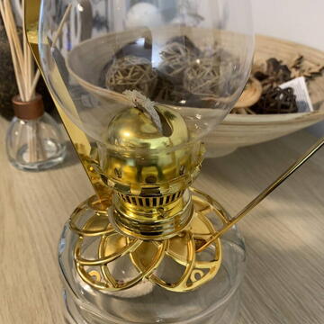 Lampa cu gaz lampant Vivatechnix Hat TR-1006, sticla si oglinda palarie metal