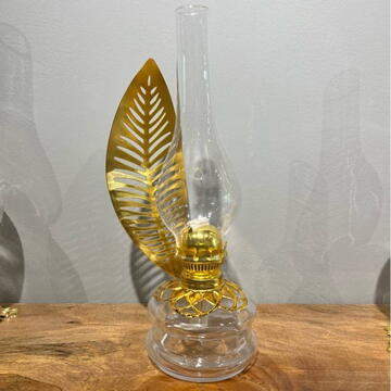 Lampa cu gaz lampant Vivatechnix Leaf TR-1005, sticla si oglinda metal