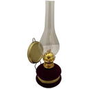 Lampa cu gaz lampant Vivatechnix Classic TR-1002M, rezervor sticla cu catifea, oglinda metal, Mov