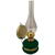 Lampa cu gaz lampant Vivatechnix Classic TR-1002V, rezervor sticla cu catifea, oglinda metal, Verde